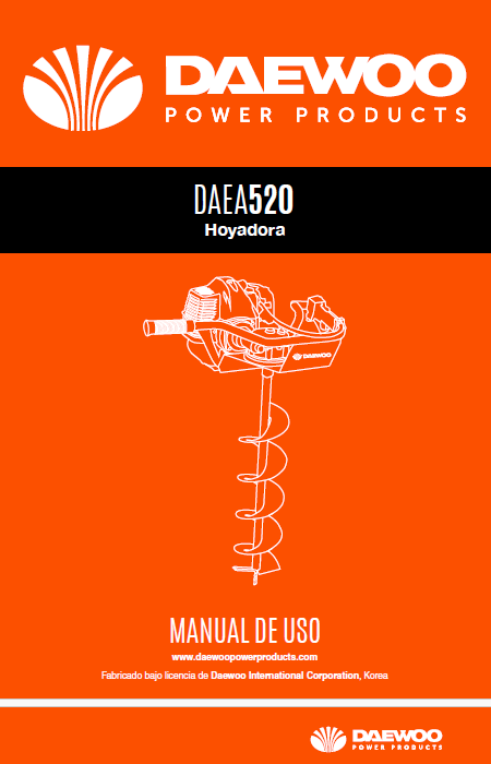 Manual Hoyadora Daewoo DAEA520B en PDF