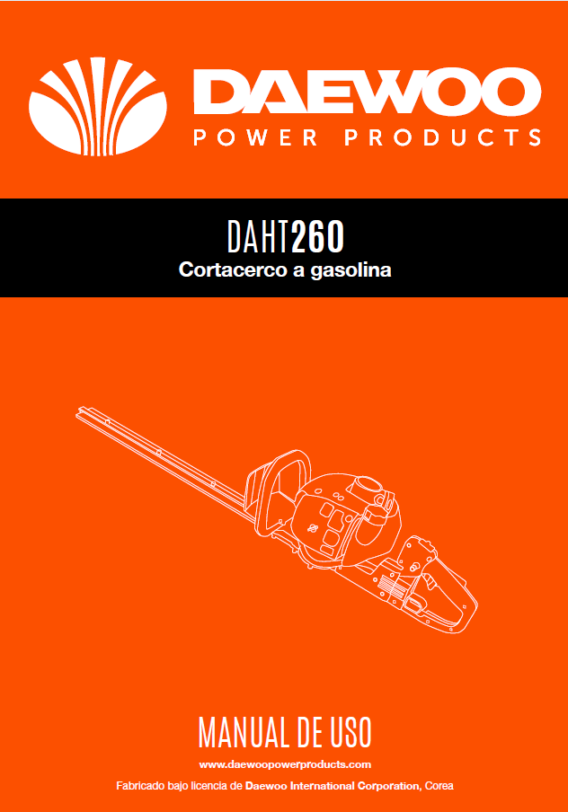 Manual Cortasetos Daewoo DAHT260 en PDF